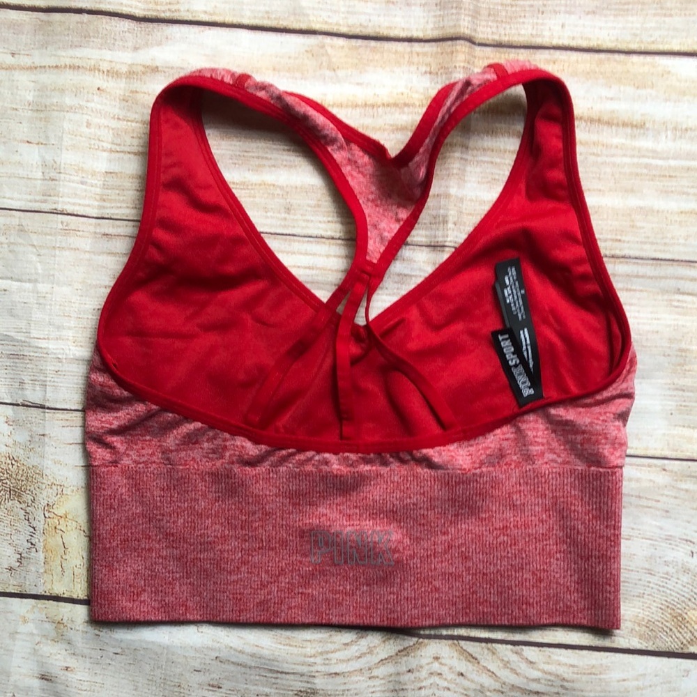 Women's Red Sports Bra - Picture 3 of 5